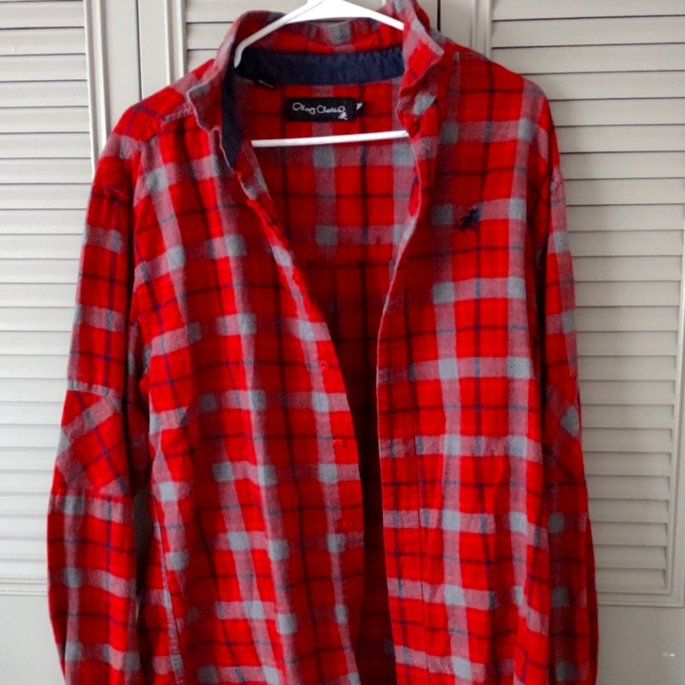 Oversized Vintage Red Flannel